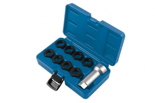Axle Spindle Rethreading Tool Set 9pce FOR Damaged or Rusty Axles Thread Repair