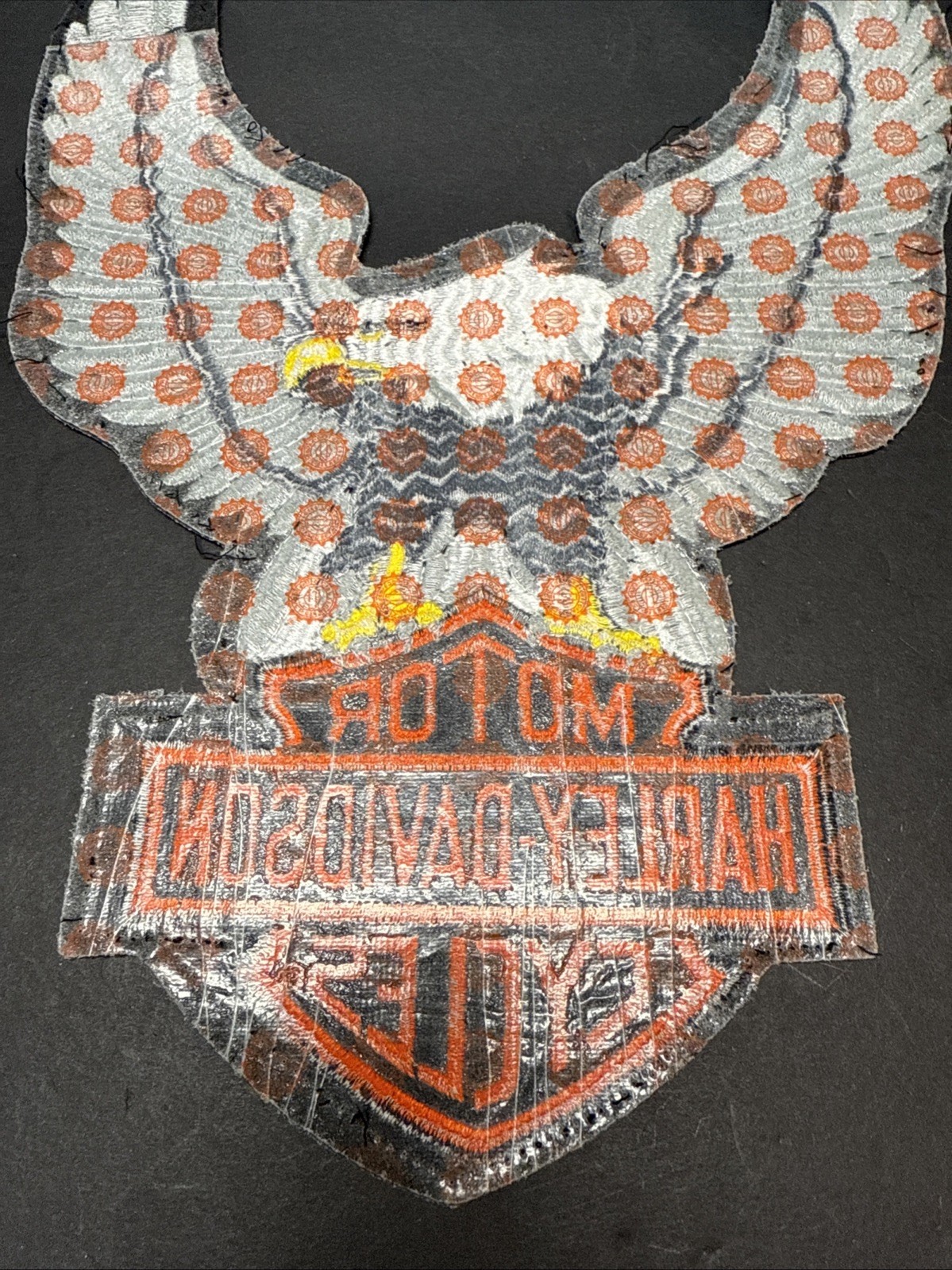 Harley Davidson Motorcycles Patch Large Approx 10”x13” Never Used - Bald Eagle