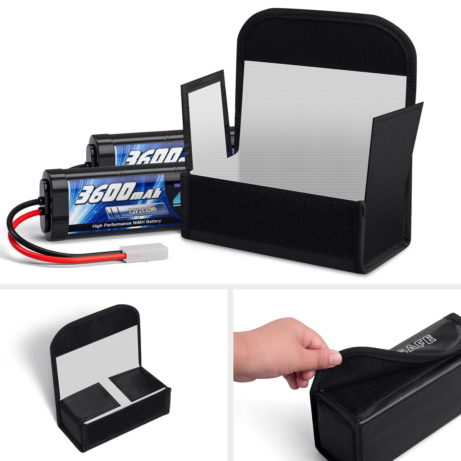 Lipo Battery Bag Fireproof Guard Safe Box Explosionproof Charging Case 2 PCS