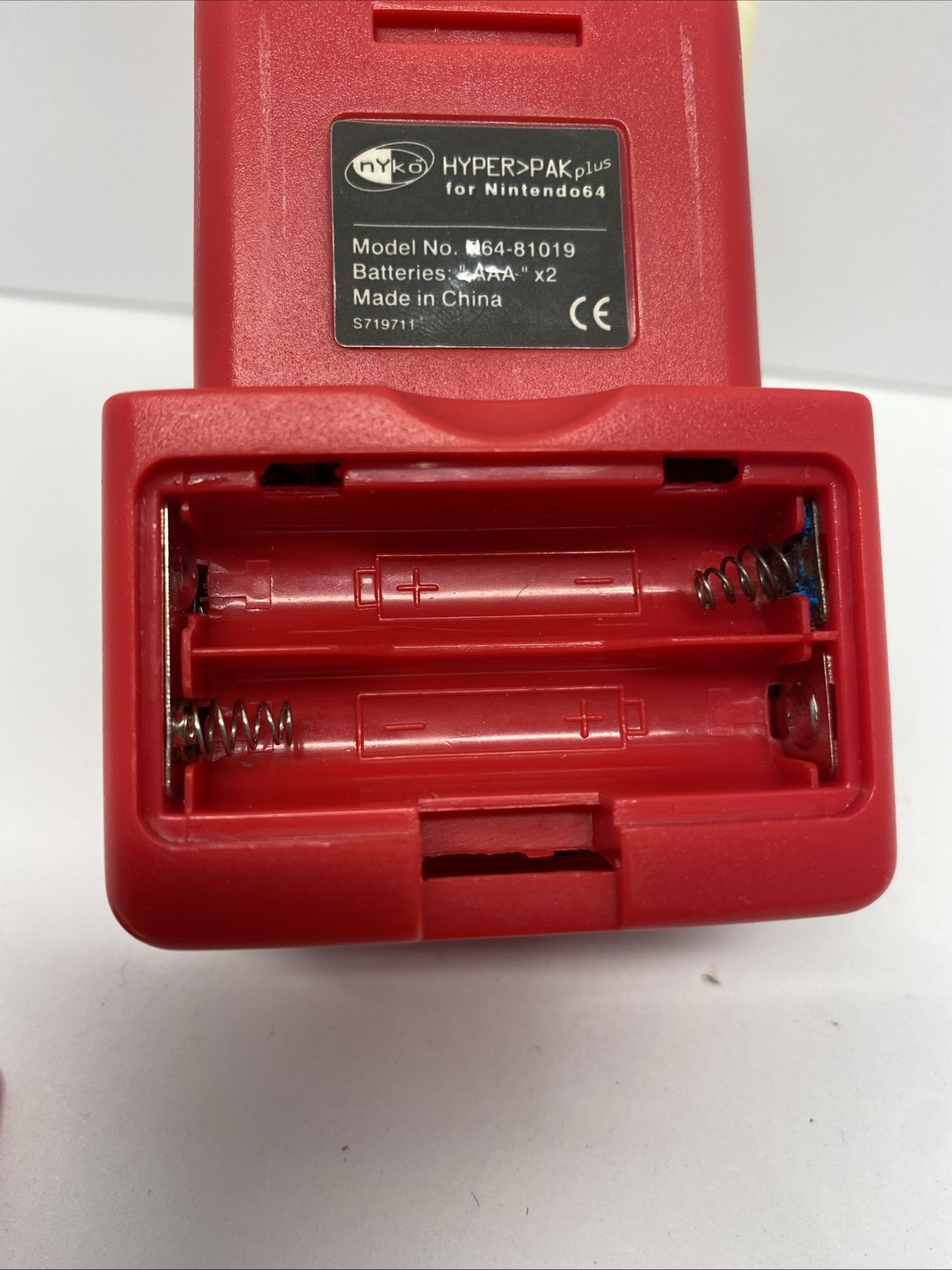 Nyko HyperPak Plus N64 Rumble Pack (red) & Force Pack For Nintendo 64- Untested