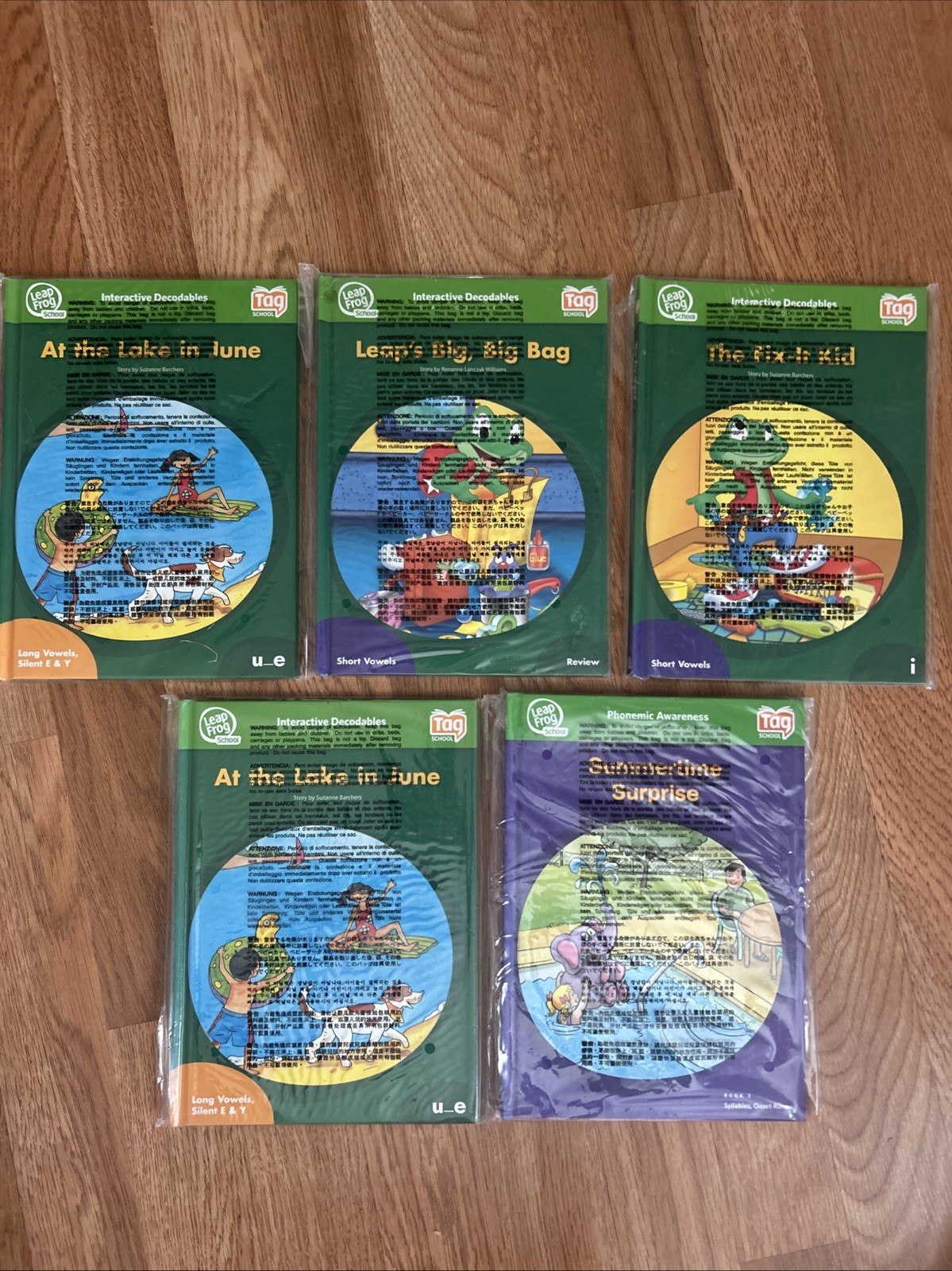 Leapfrog TAG Book set Interactive Decodables Phonemic Awareness Classroom Series