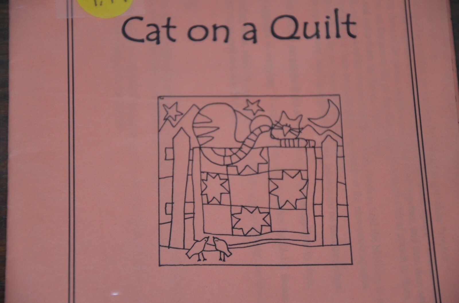 Autumn Joy Cat on a Quilt (month 9) quilt block pattern 12 1/2" x 12 1/2"
