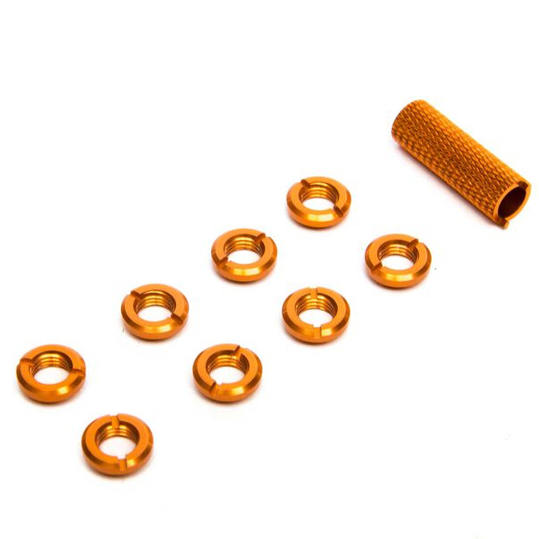 NEW Spektrum Radio Orange Switch Nuts (8) & Wrench