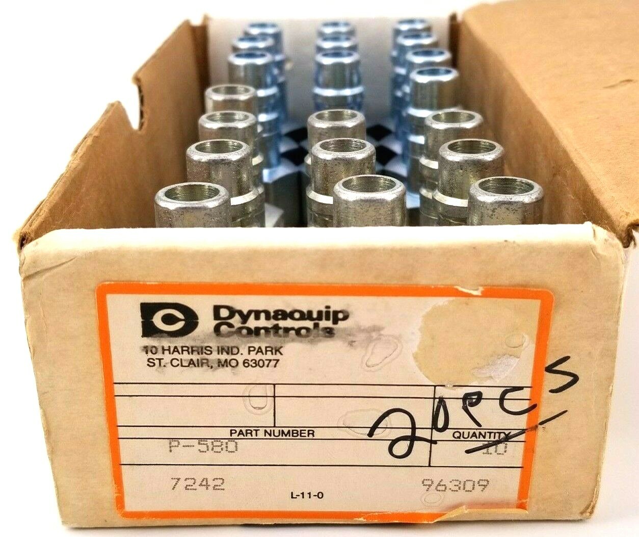 DYNAQUIP CONTROL, P-580 Pneumatic Fitting, 1/2" Body, 1/2" Connection