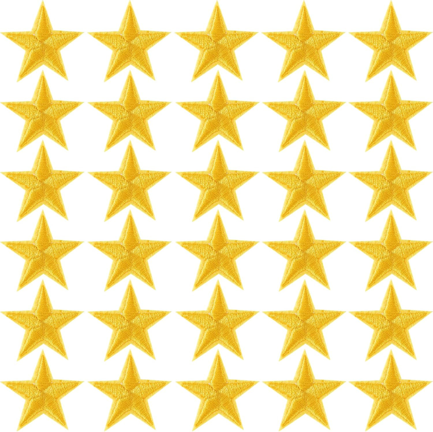 30 Pcs Star Iron on Patch, 1 Inch Sew on Star Embroidered Patches, Iron