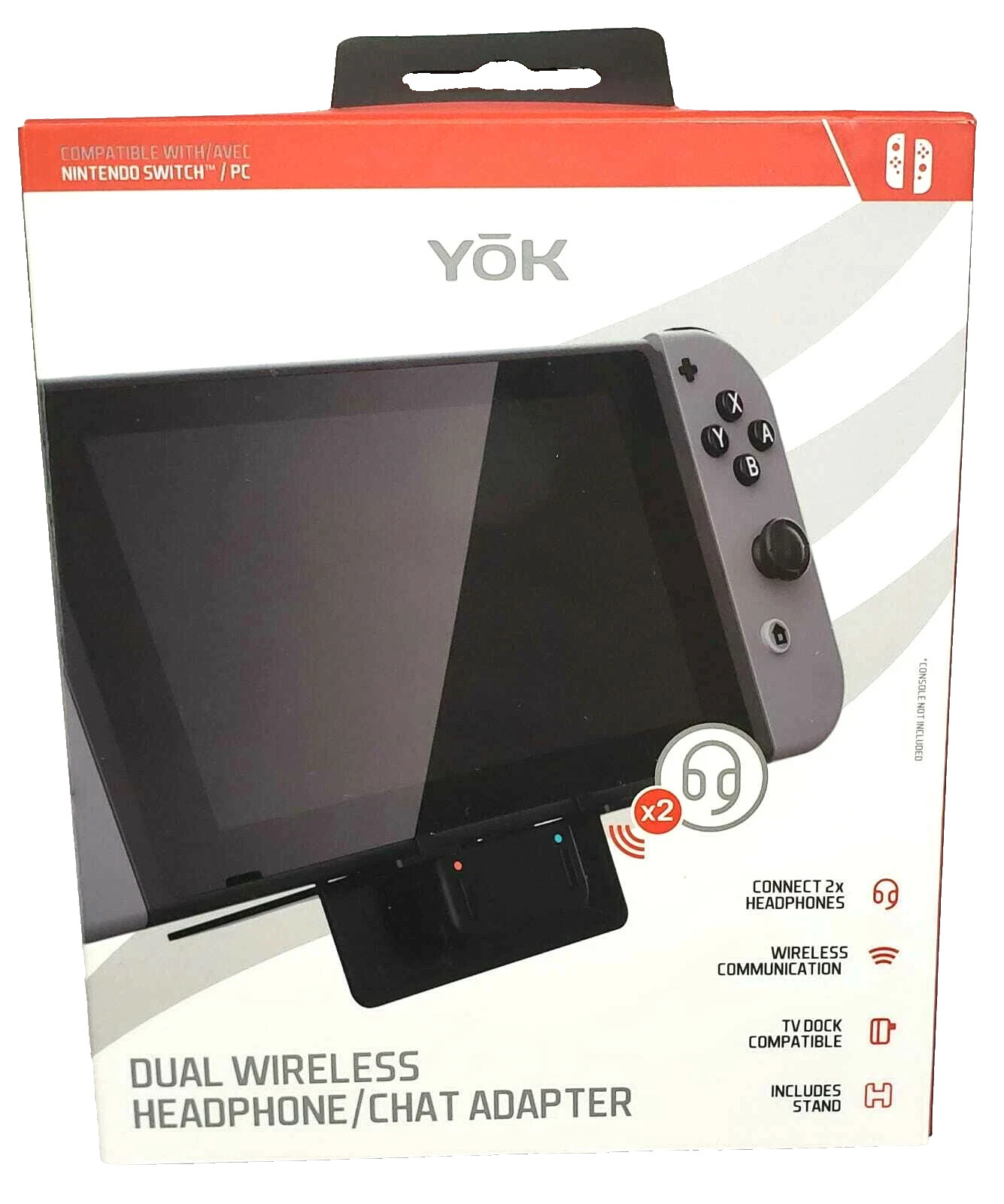 YOK Dual Wireless Headphone / Chat Adapter for Nintendo Switch