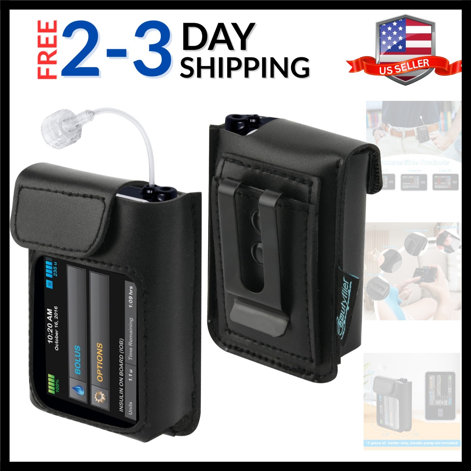 Insulin Pump Case for Tandem T:slim X2, Insulin Pump Holder Compatible with T...