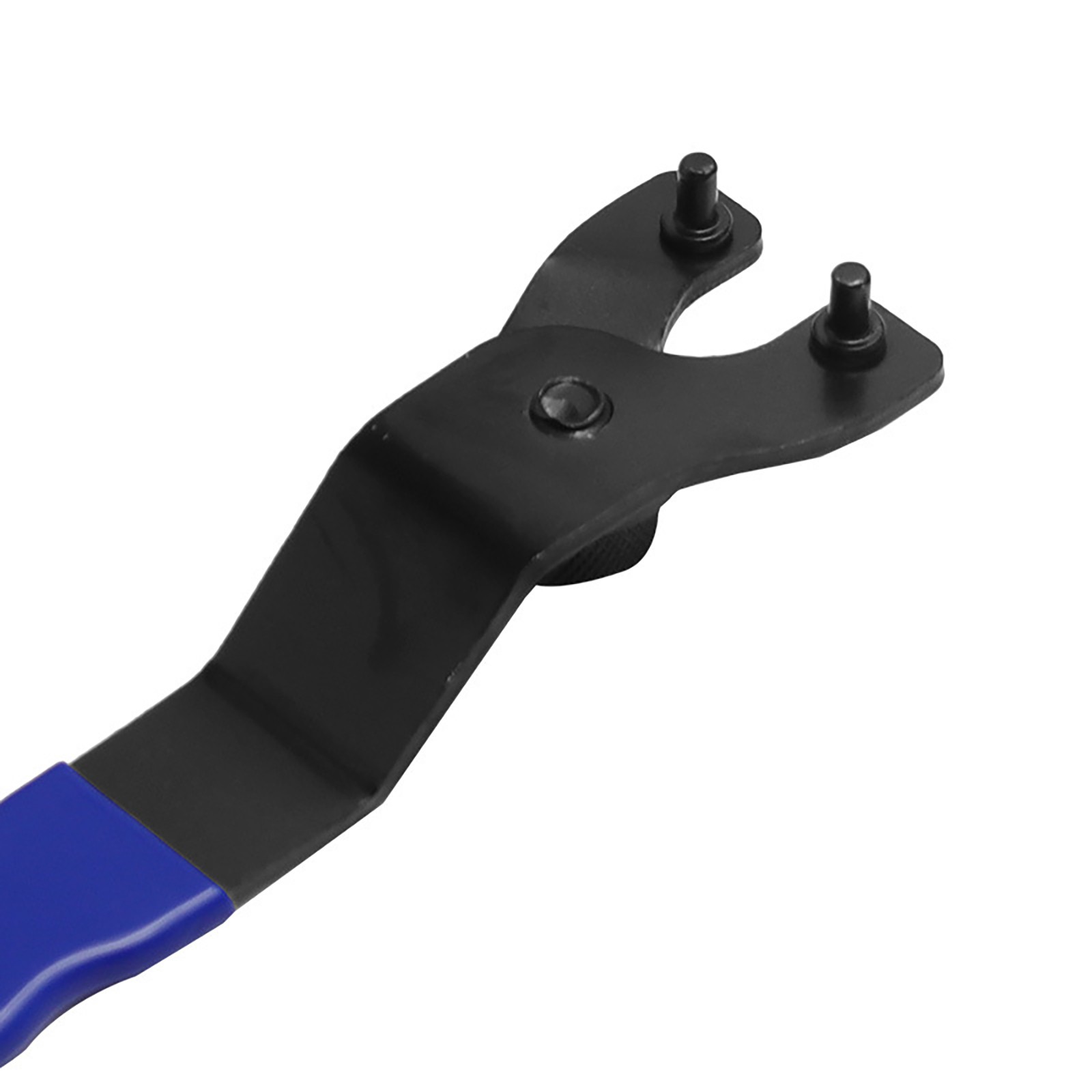 All-Purpose Pin Spanner Tool Adjustable for Grinder Nut Removal Rubber Handle