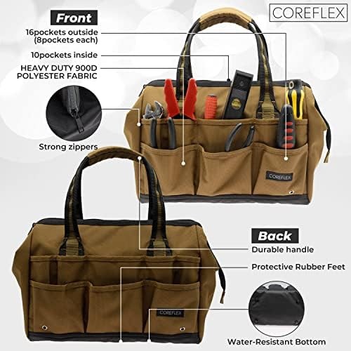 Coreflex 14 inch Wide-Mouth Tool Bag, Gear Bag, Multiple Purpose - for Plumbe...
