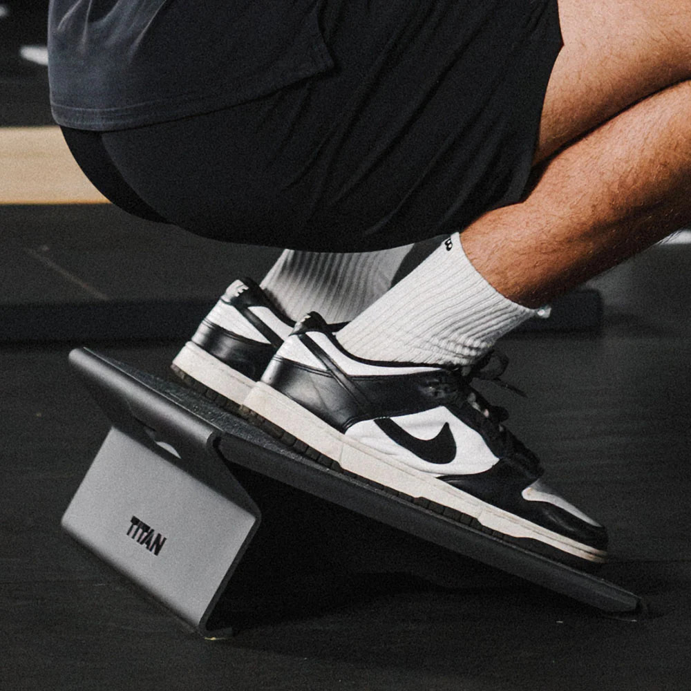 Titan Fitness Squat Wedge, Single 20.5" Wide, 22.5-Degree Incline Slant Board