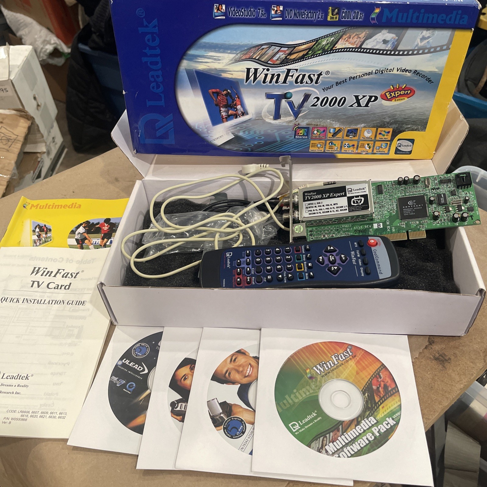 WinFast TV 2000 XP Expert PCI TV Tuner Card – w/ Remote, Manual & Software