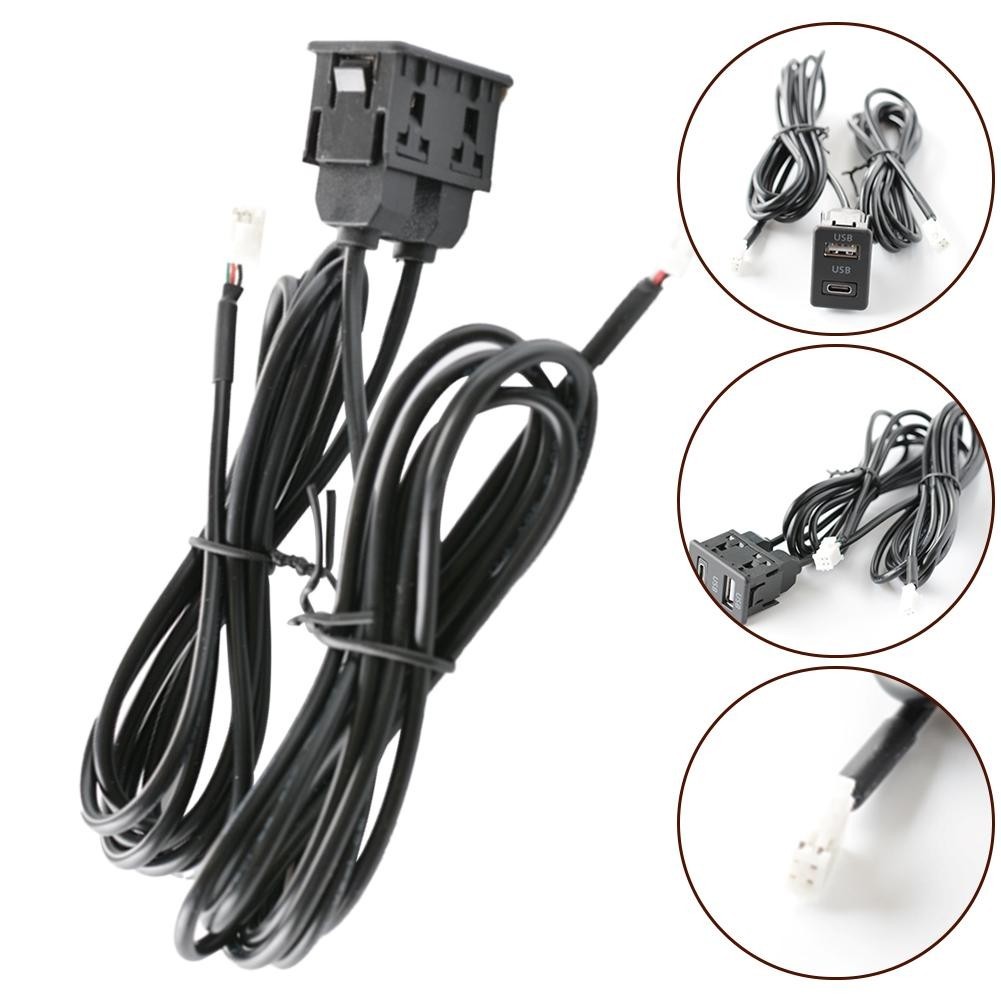 Car for DASH Mount USB+TYPE-C Port Panel Interface Extension 145cm Cable