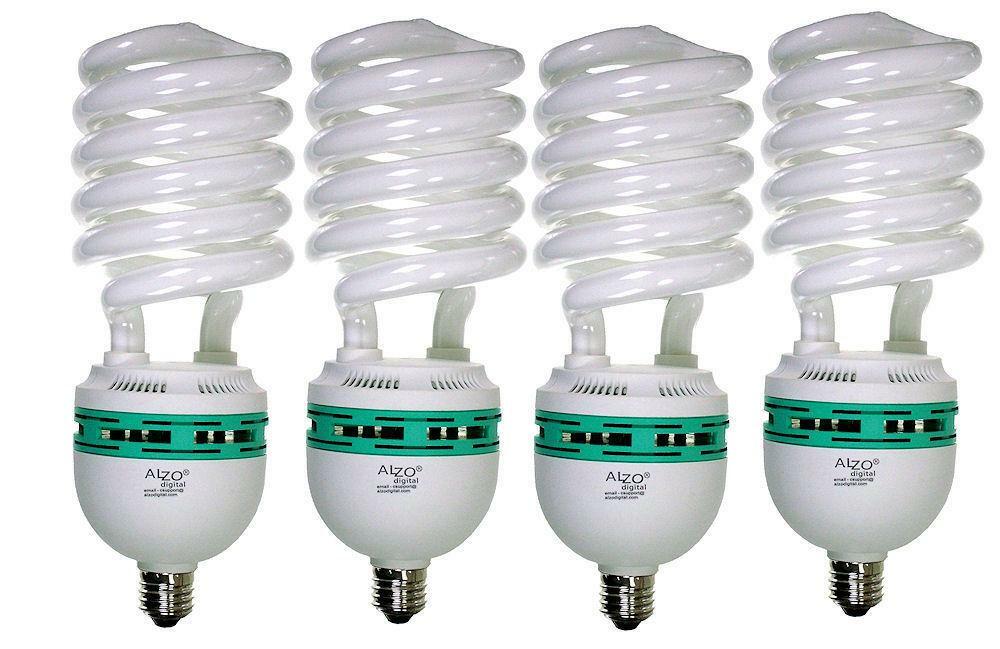 ALZO 85W CFL Photo Light Bulb 5500K, 4250 Lumens, 120V, Pack of 4
