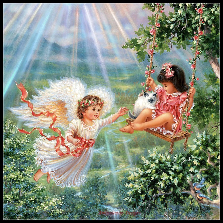 Little Angels 18 - Counted Cross Stitch Patterns - Color & BW Symbols