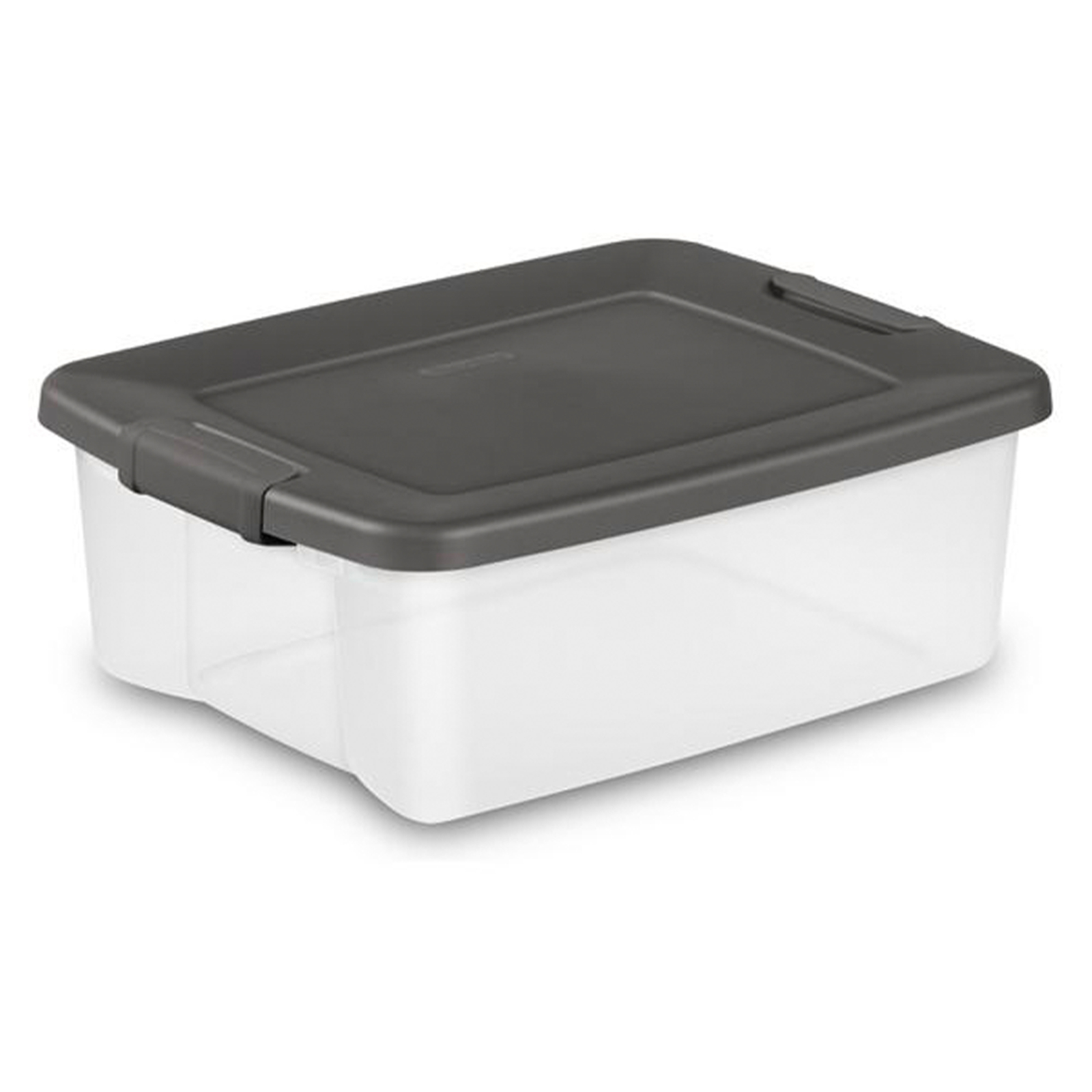 Sterilite 25 Quart ShelfTote, Stackable Storage Bin with Latching Lid, 6 Pack