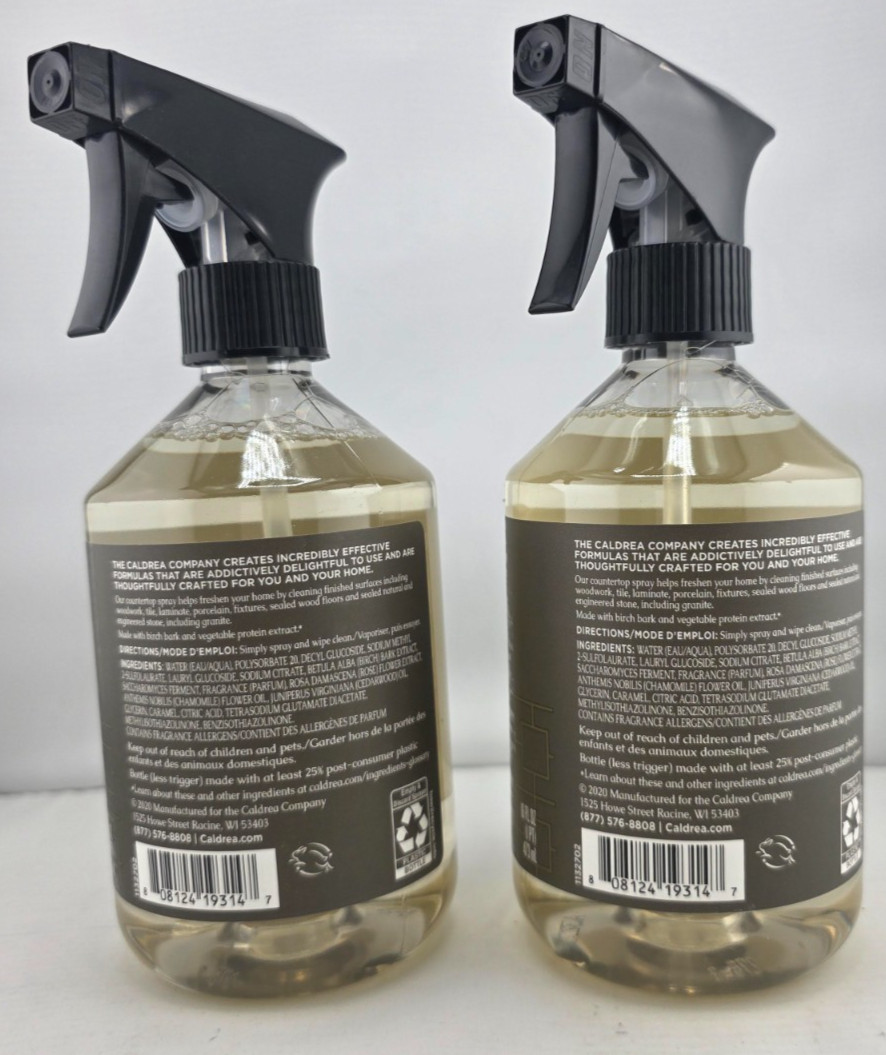 Caldrea Multi-surface Countertop Spray - Rosewater Driftwood - 16 fl oz ( 2pc )