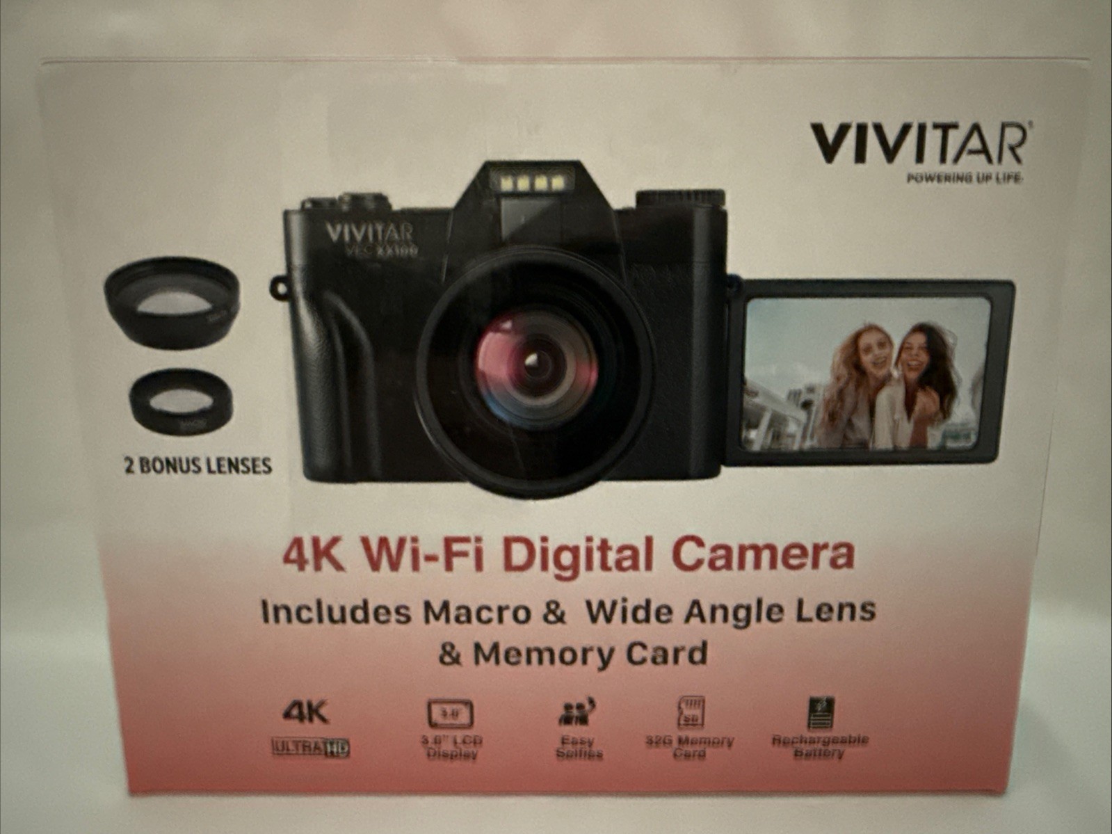 Vivitar 4K Wi-Fi Digital Camera w/ Lenses New Open Box