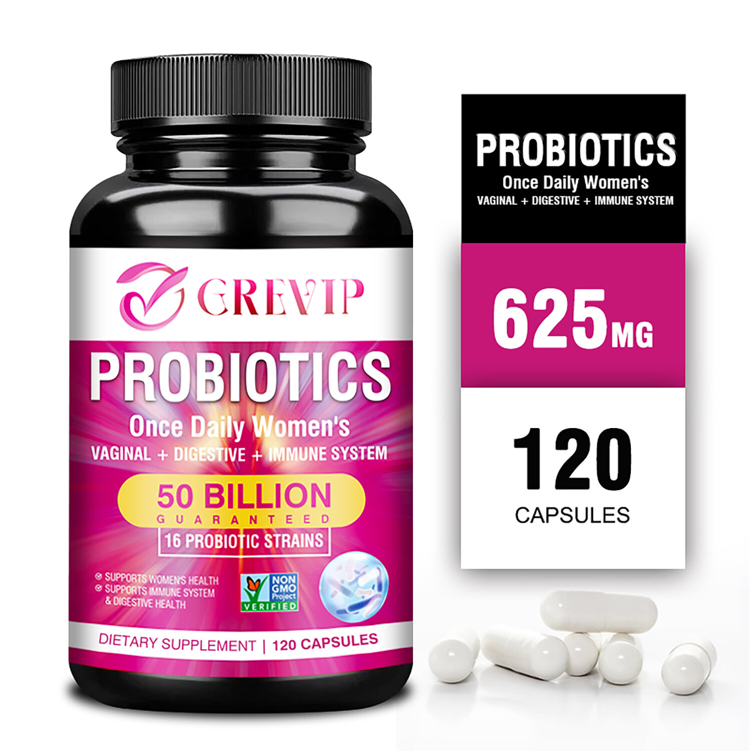 Probiotics 50 Billion - Prebiotic - for Healthy Gut Health, Constipation Relief