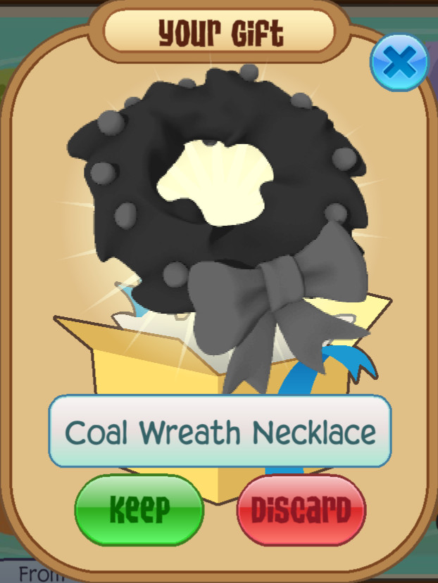 Animal Jam Classic (AJC) | Coal Wreath Necklace (READ DESCRIPTION)