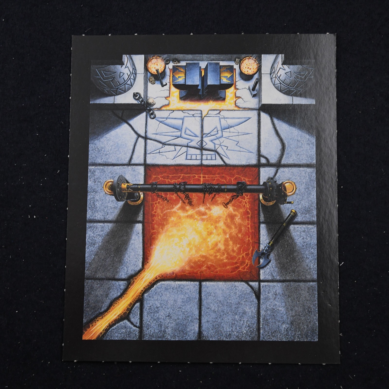 Warhammer Quest Furnace Of Hashut Room Tile Floor White Dwarf 201 Card 90s 1996
