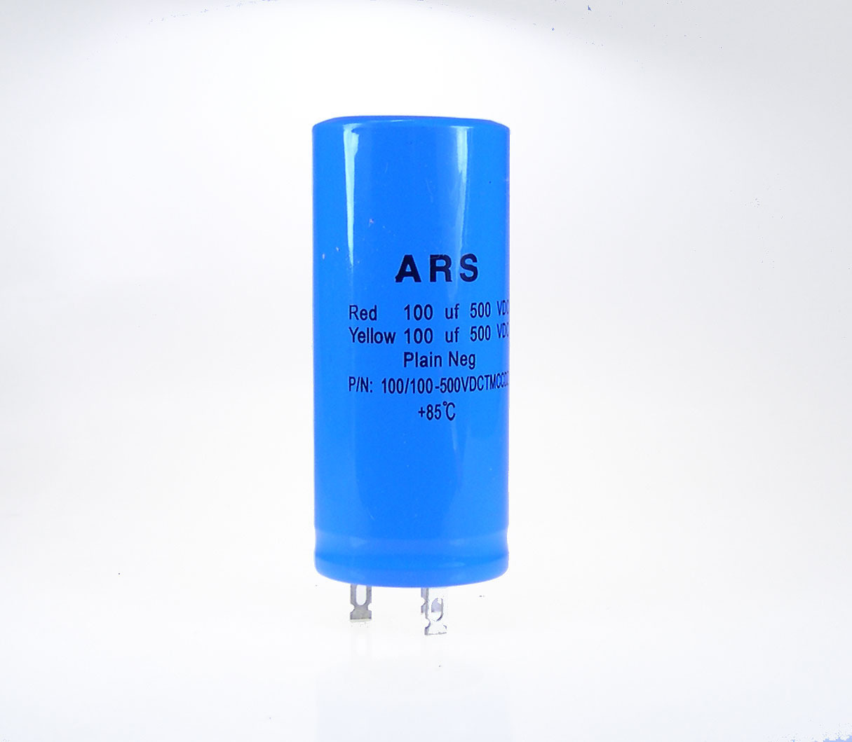 100uf+100uf-500vdc ARS Dual Blue Caps Replaces Marshal F&T JJ LCR HiWatt VOX