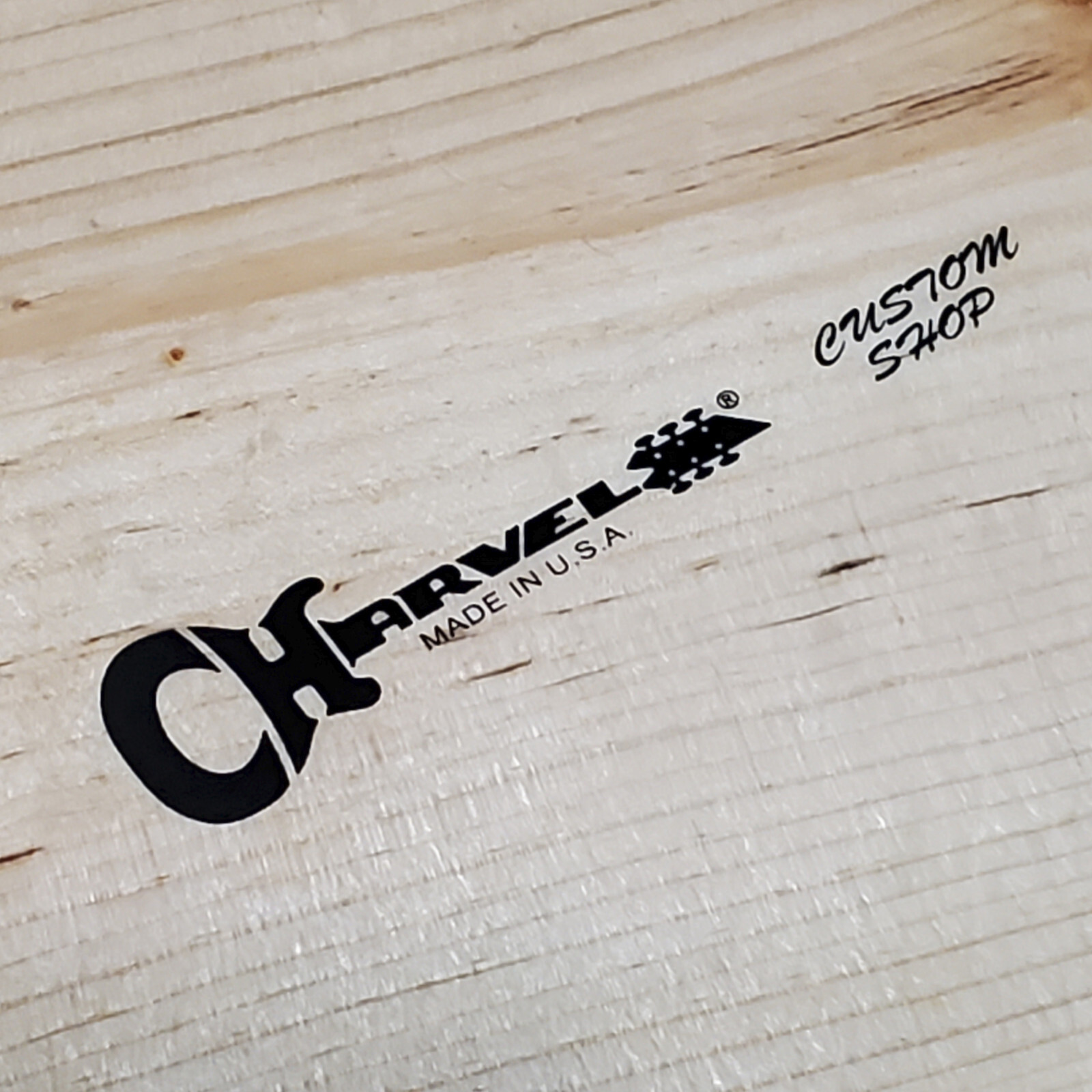Charvel Made In USA Custom Waterslide Guitar Neck Headstock Decals (Set of 2)