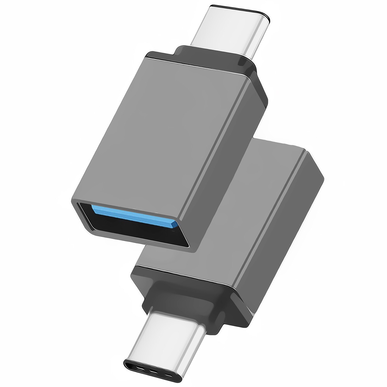 2-Pack USB3.0 to USB Type-C Data Adapter Converter For Samsung LG Google