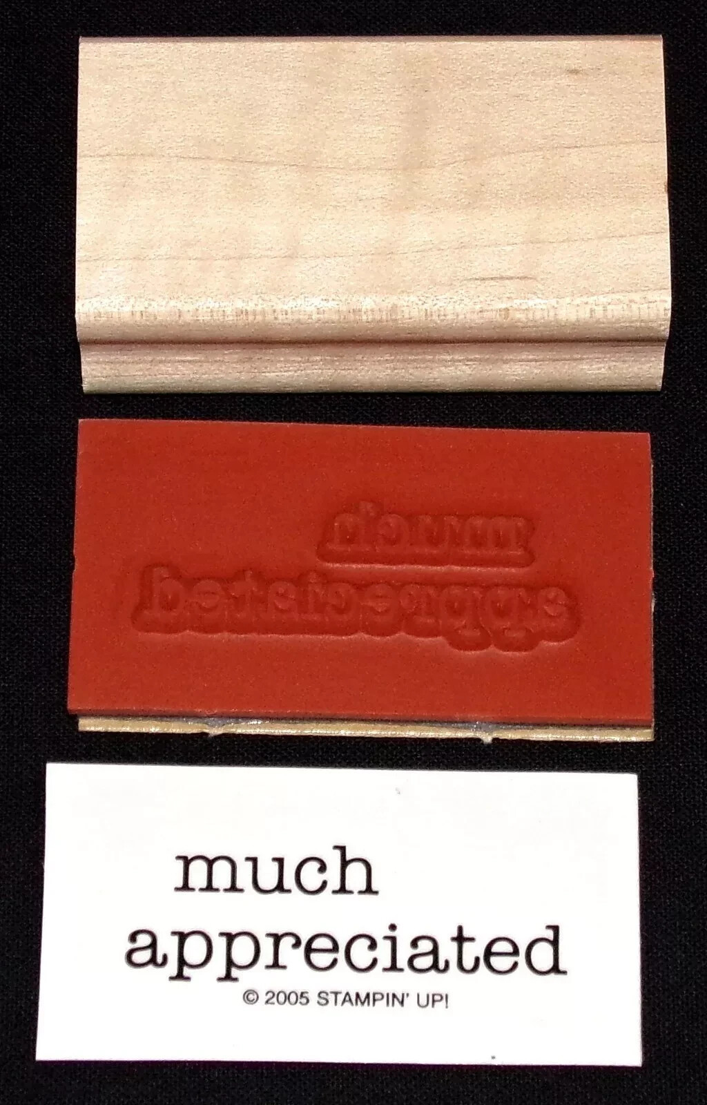 much appreciated Single Stamp Stampin Up Much Appreciated Set HTF New Unmounted