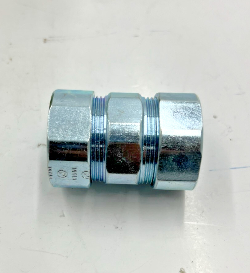 (QTY 5) Dottie NTC75 Conduit Adapter 3/4" No Thread Coupling Steel Zinc Plated