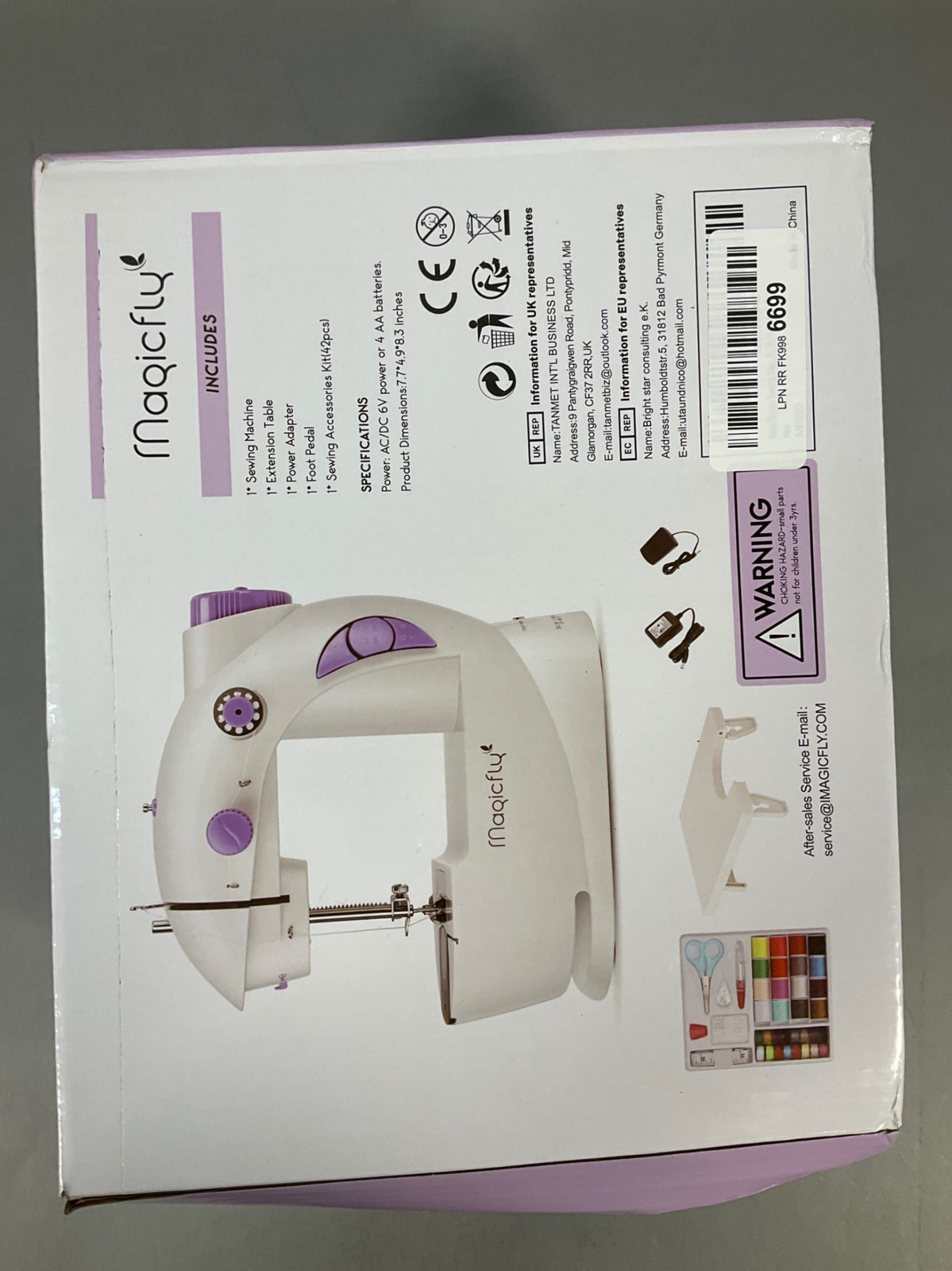 Magicfly Mini Sewing Machine for Beginner, Dual Speed Portable Machine with Exte
