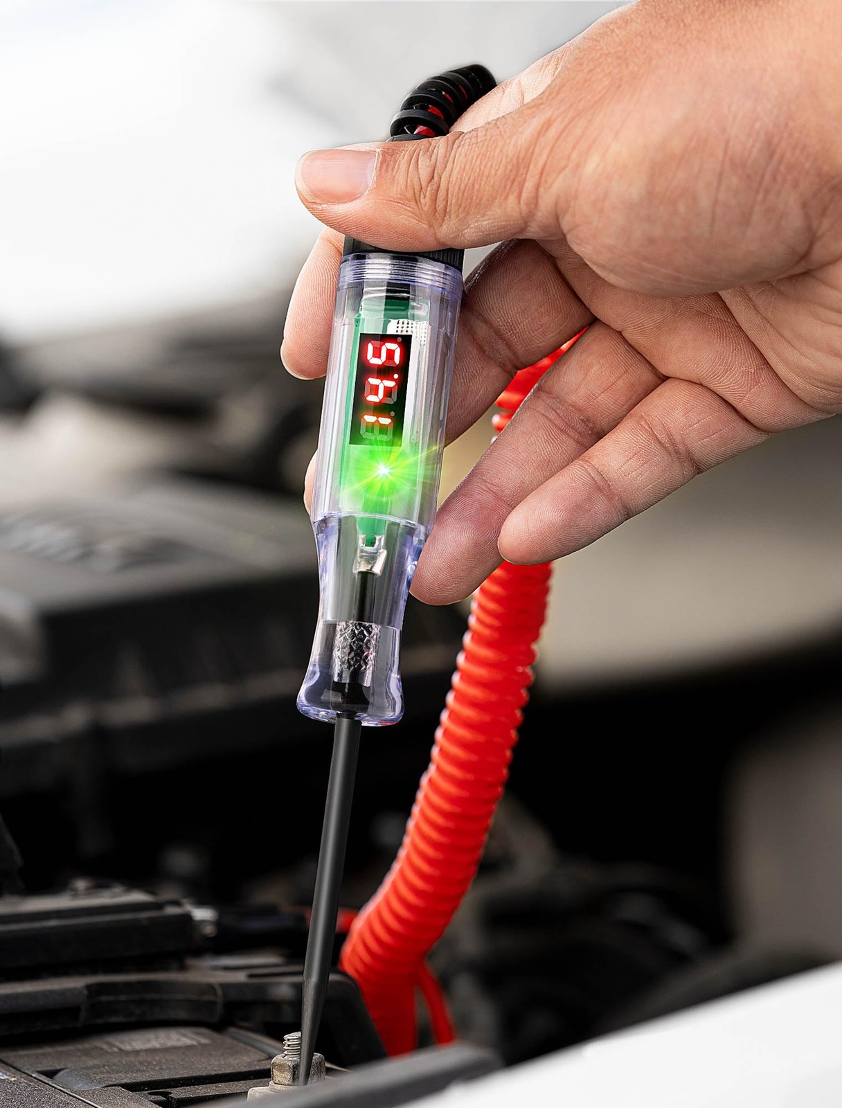 Test Light Automotive 5-90V Digital LED Light Tester with Voltage Display