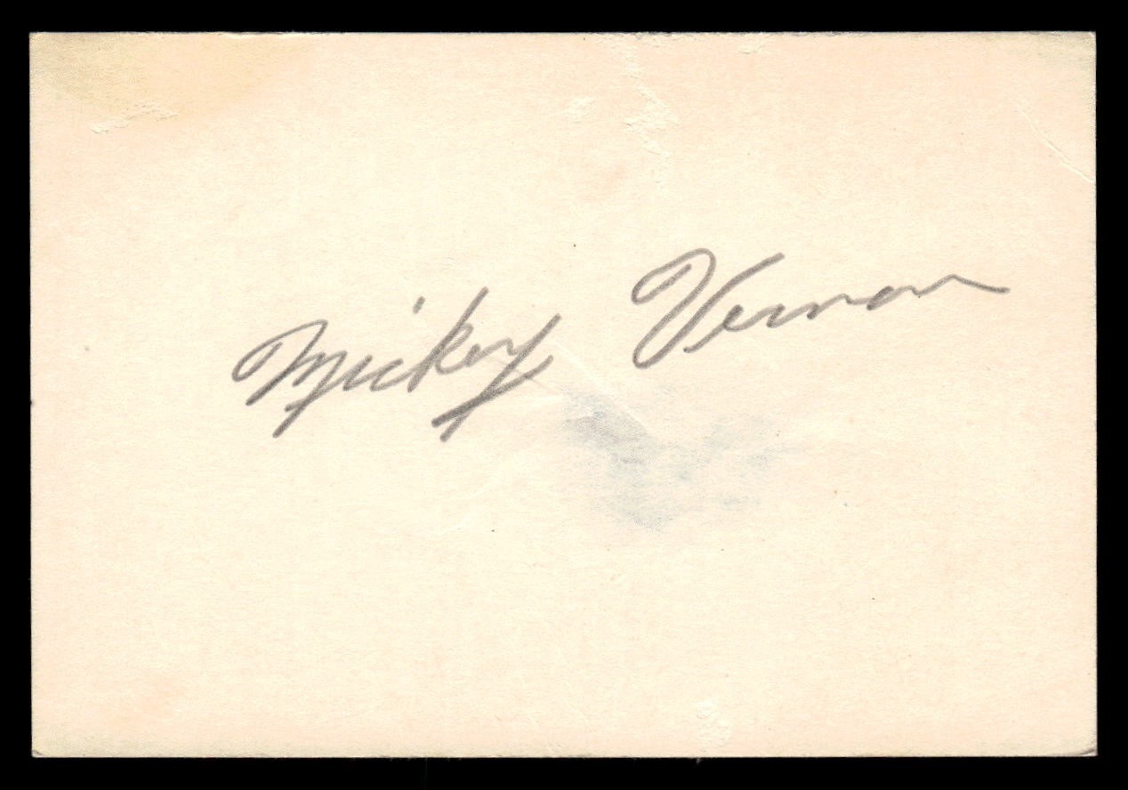 Mickey Vernon Red Sox Baseball Signed Cut Auto *TT138