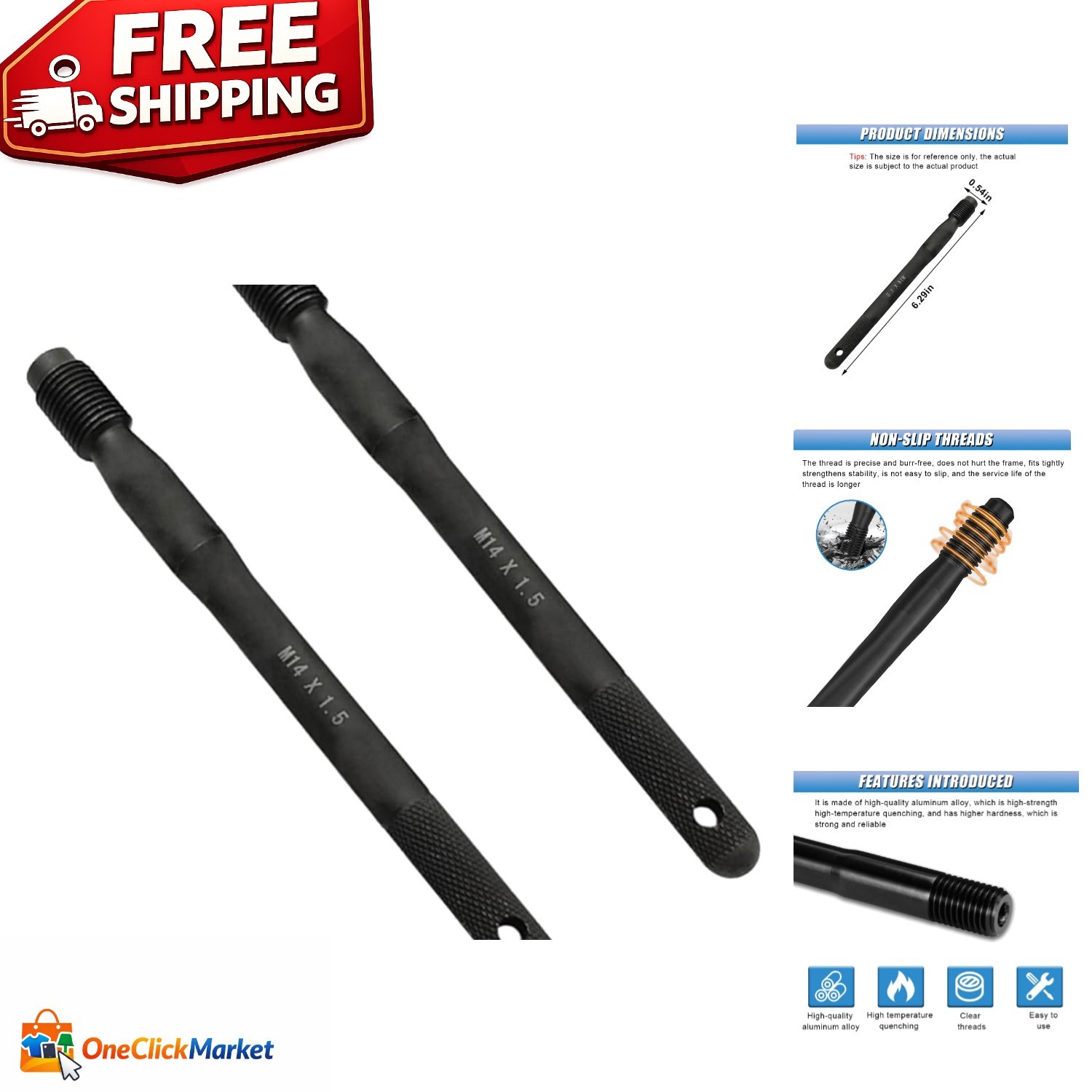 2PCS  Wheel Hanger Fixing Pin Guide Tool for Safe Tire Installation