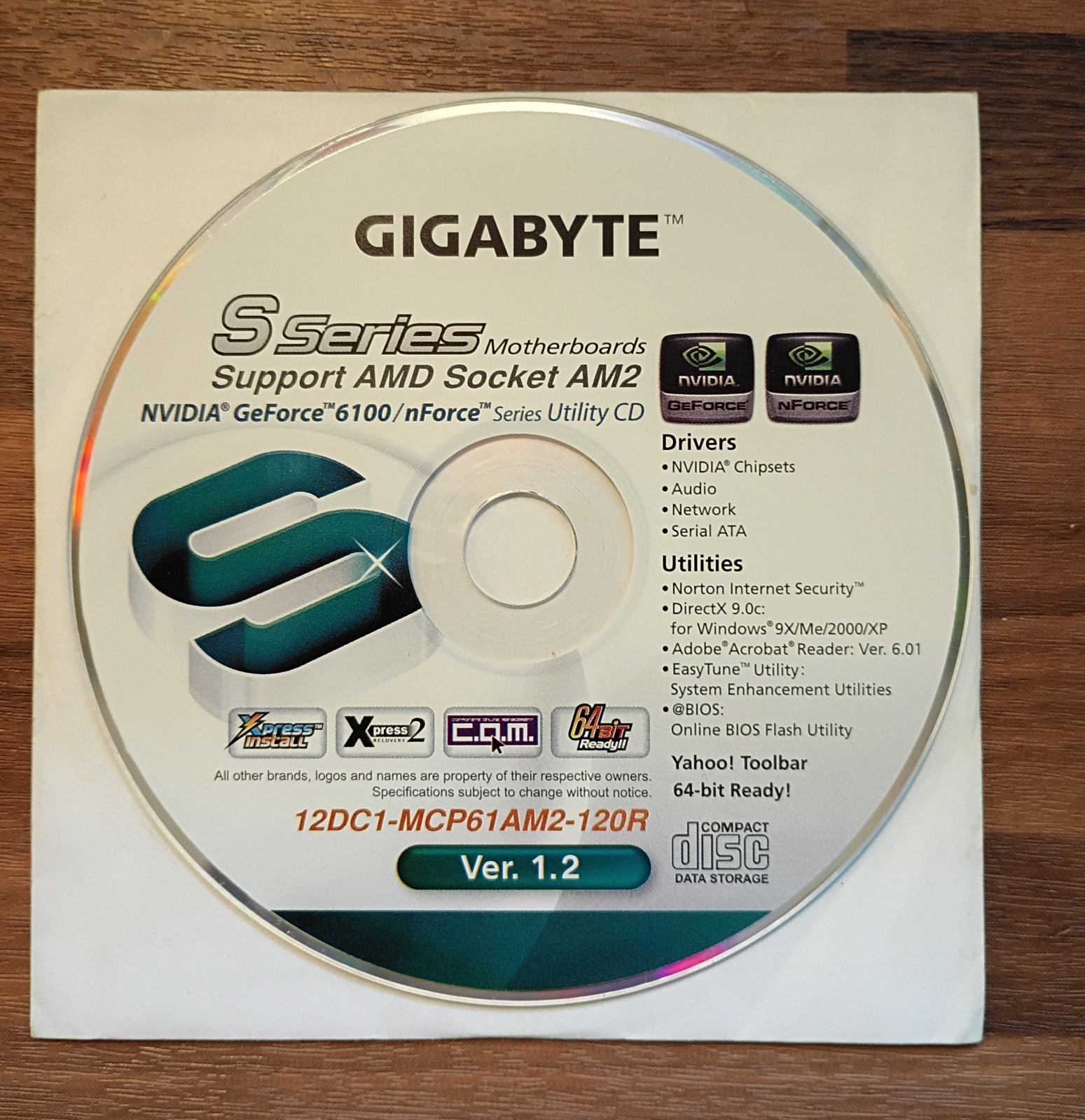 Gigabyte S-Series Motherboards Support AMD Socket AM2 Utility CD Ver. 1.2