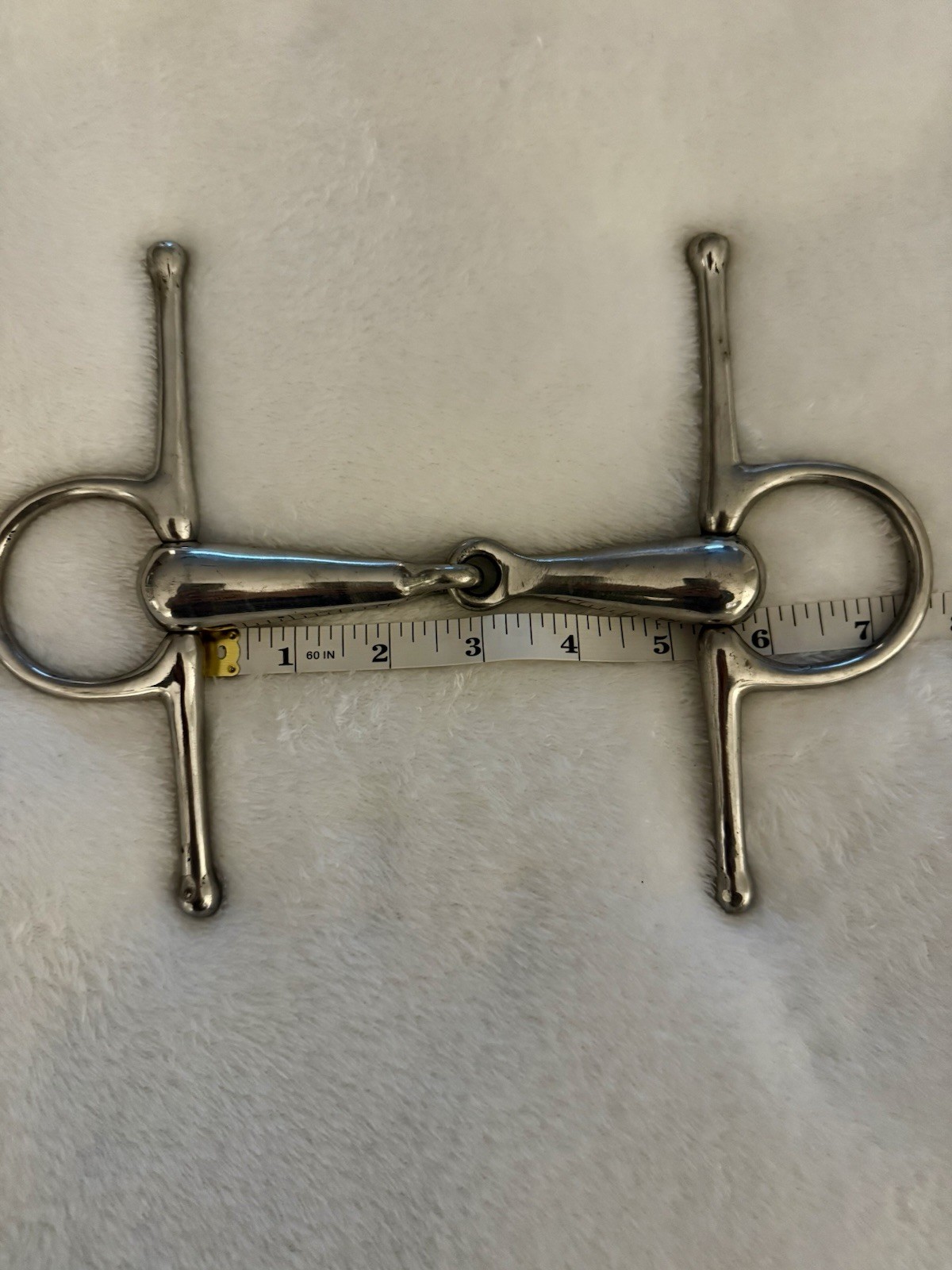 Full Cheek Thick Hollow Mouth Snaffle Bit 5.25" 5-1/4 English Hunter Jumper