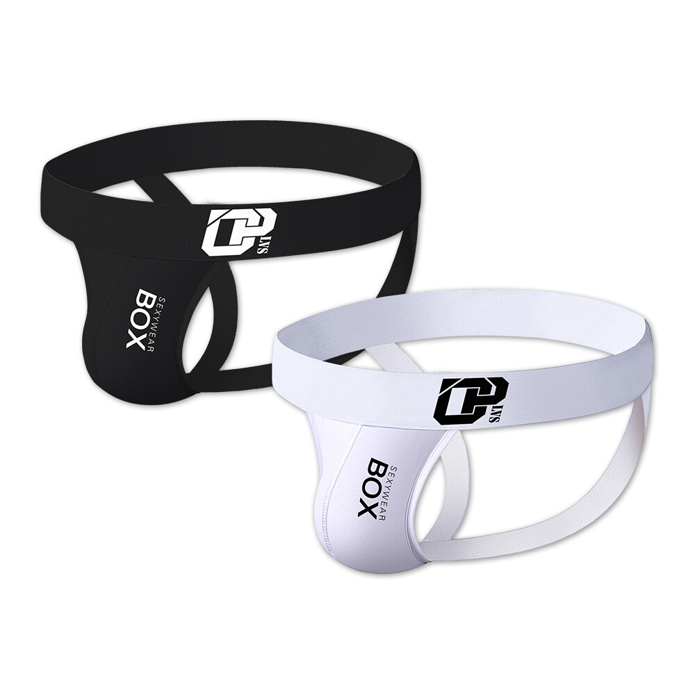 2 Pack Mens Jockstrap Athletic Supporter Underwear Pouch Backless Jock Strap