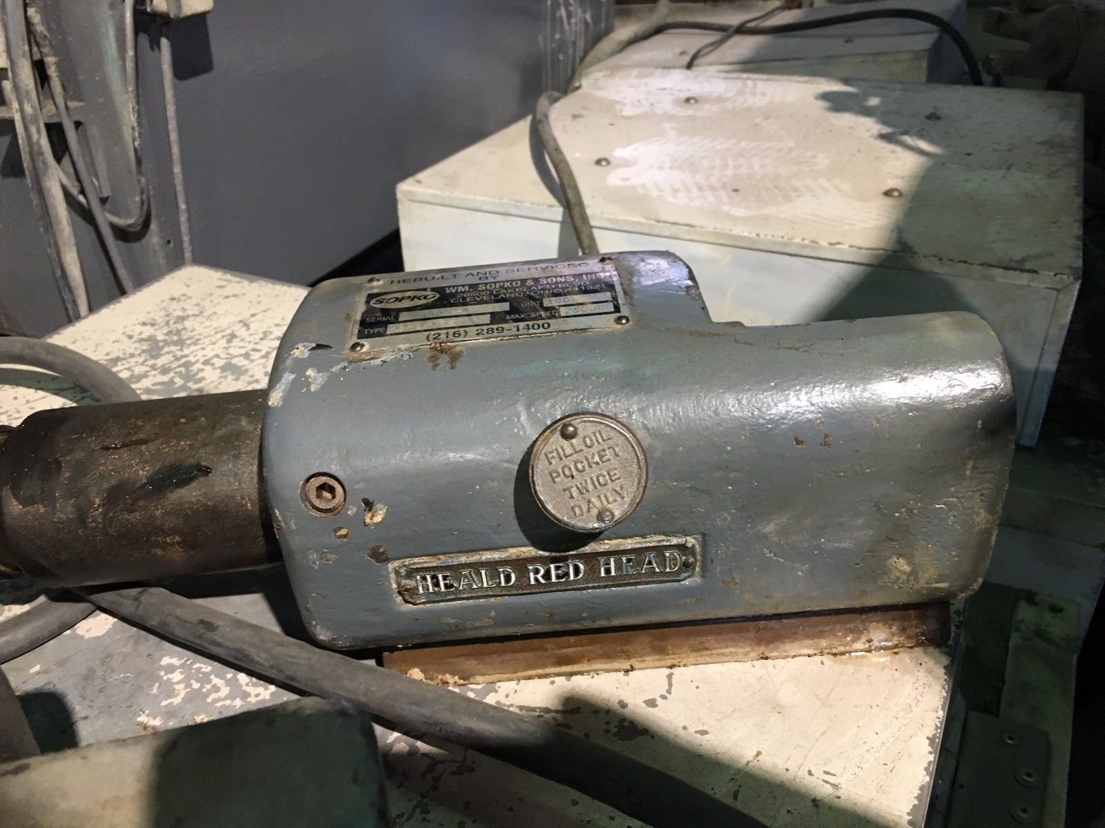 Heald Red Head Internal Grinding Spindle  W.M. Spoko 25,0000 RPM