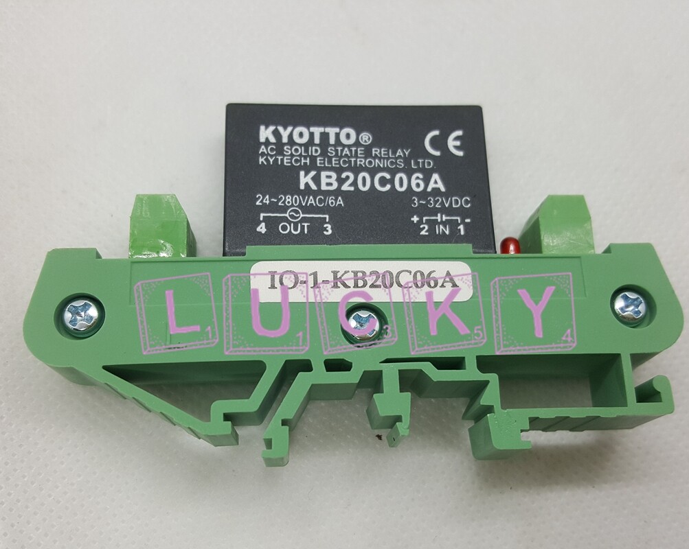 1PC REPLACE For KYOTTO IO-1-KB20C06A 24-280VAC 6A Solid State Relay With Seat