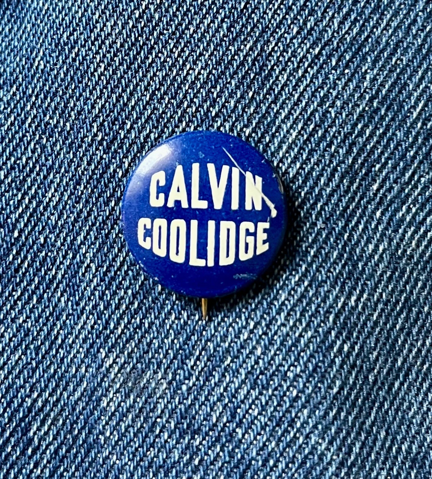 Unusual Calvin Coolidge For President 13/16" Litho Hake #76
