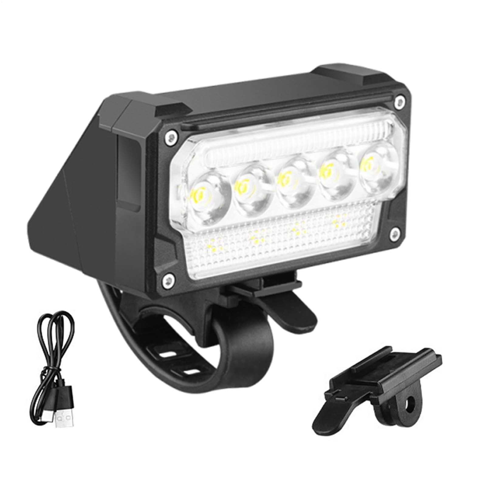 Cycling Headlamp 5 Mode Rechargeable LED Torch with 100m Illumination Range