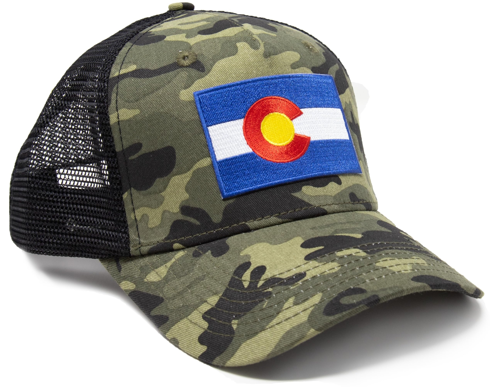 Colorado Hat – Colorado Flag Trucker Cap, Baseball (Camouflage)
