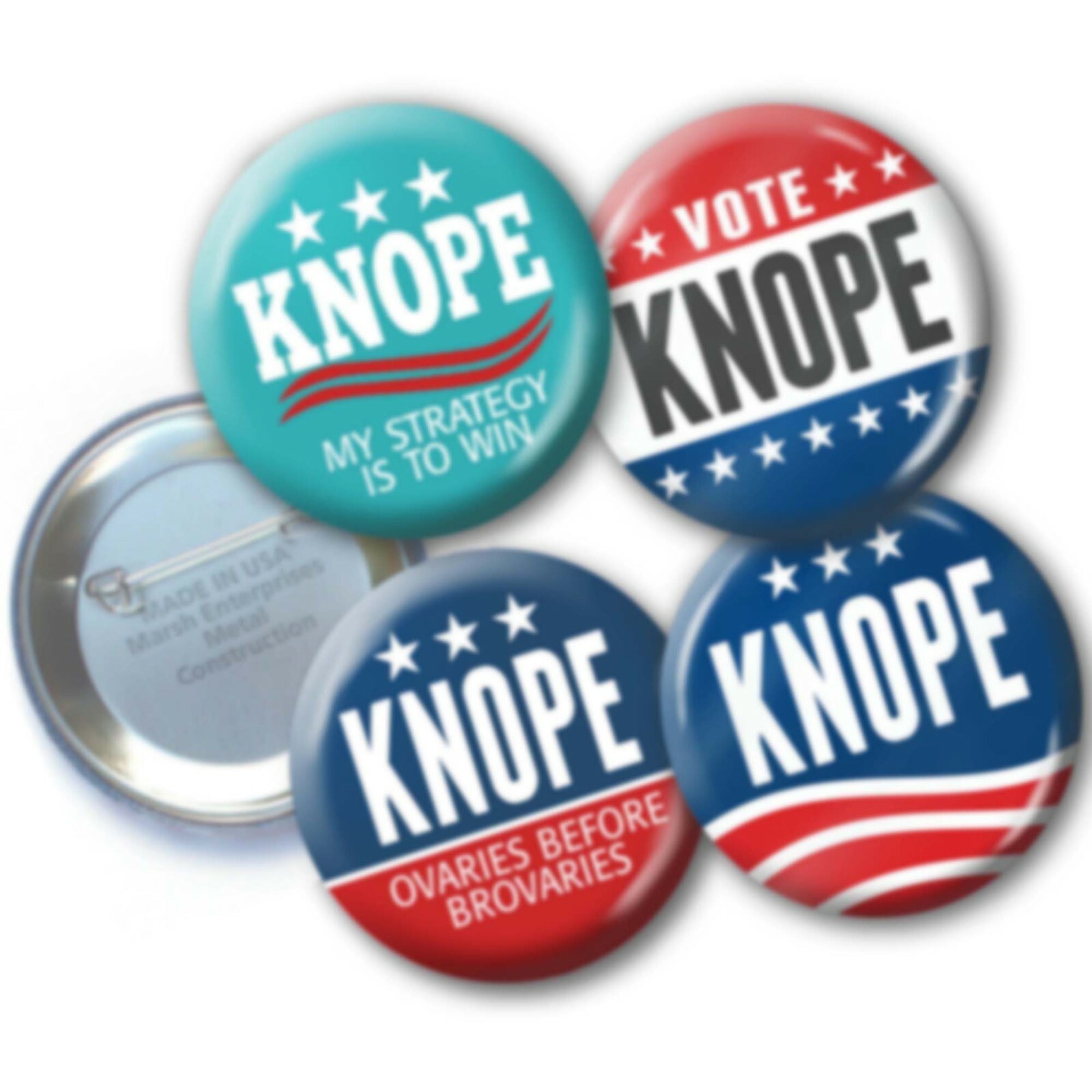 4-Pack KNOPE Buttons - funny halloween costume