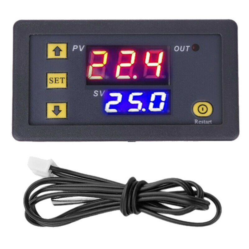 DC 110V 20A LCD Digital Thermostat Temperature Controller Meter Regulator W3230