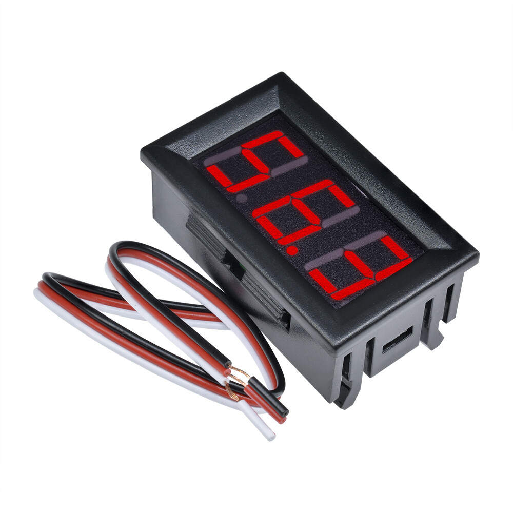 DC 0-99.9V Mini Red LED Display Voltage Panel Meter Digital Voltmeter Three Wire