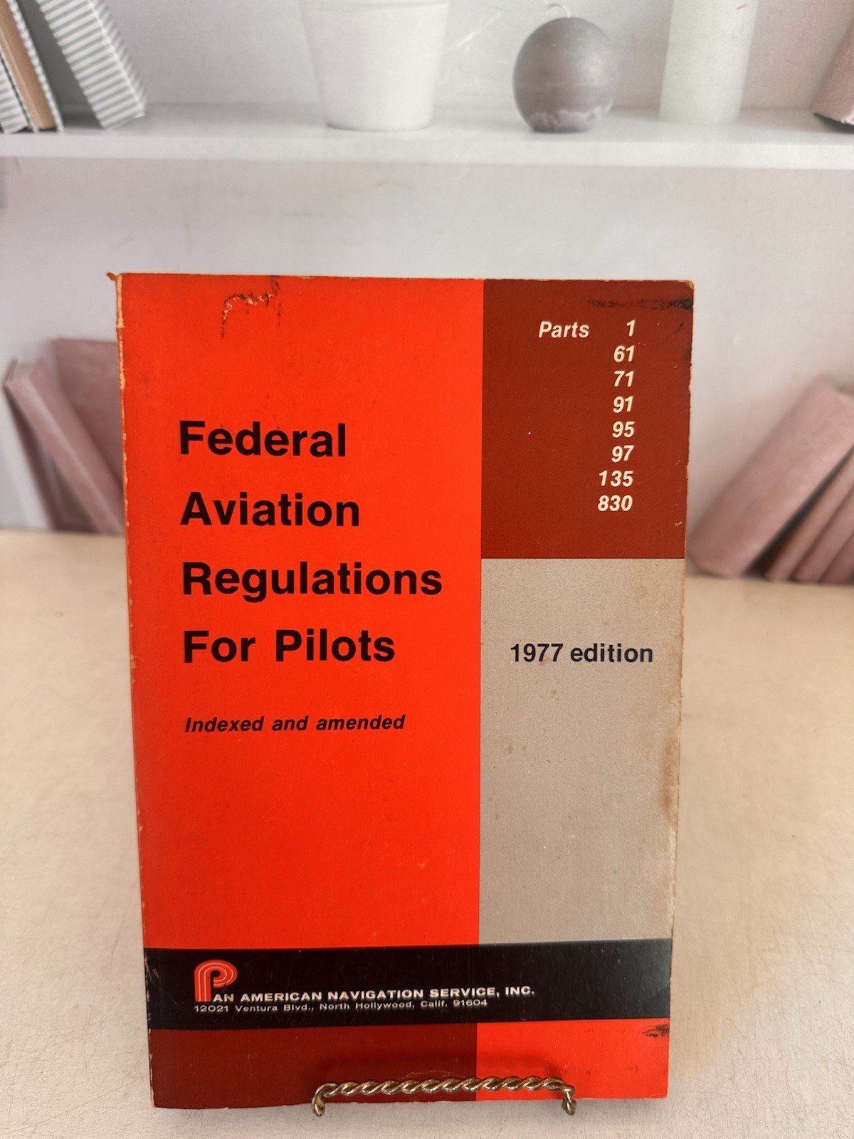 1979 Federal Aviation Regulations for Pilots Book Pan American Manual Training