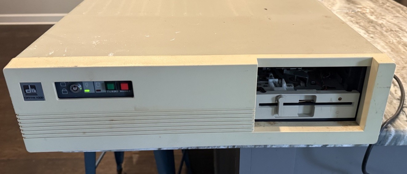 Vintage DTK 1000 1988 Turbo10 Clone Desktop Computer DOS WORKING
