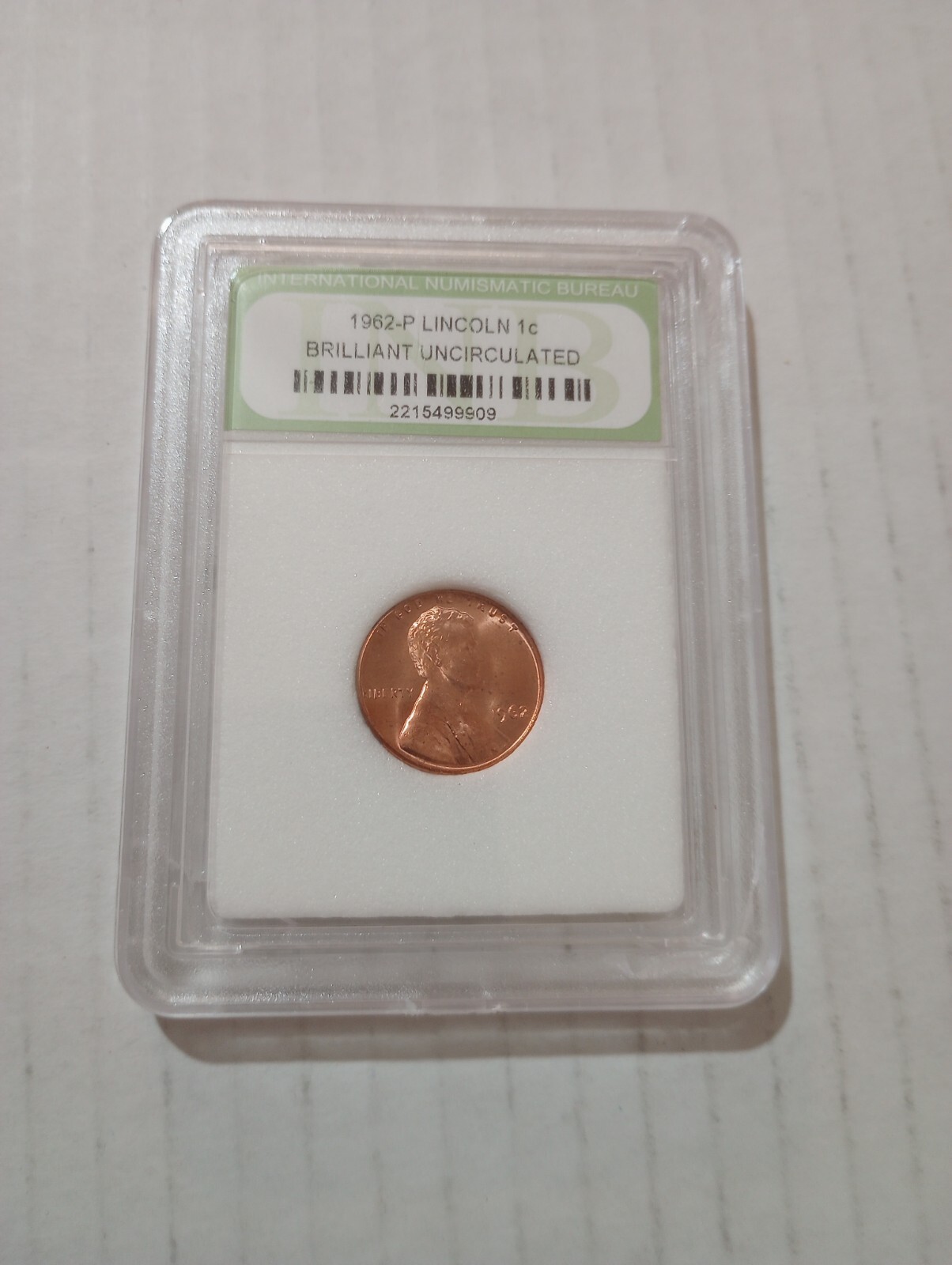 1962 P Lincoln Cent Brilliant Uncirculated INB International Numismatic Bureau