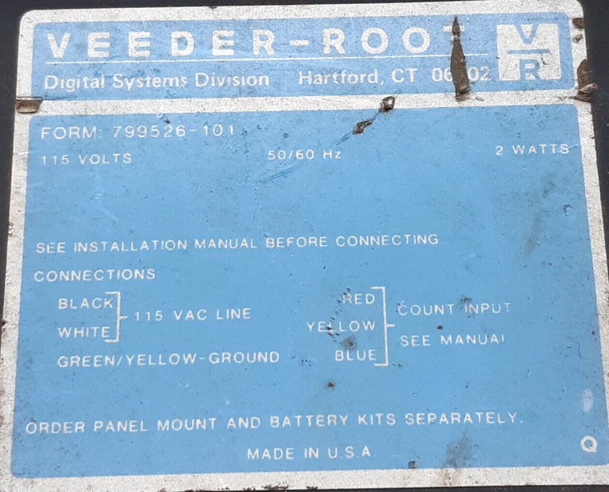 Veeder-Root 799526-101 Electronic Totalizer