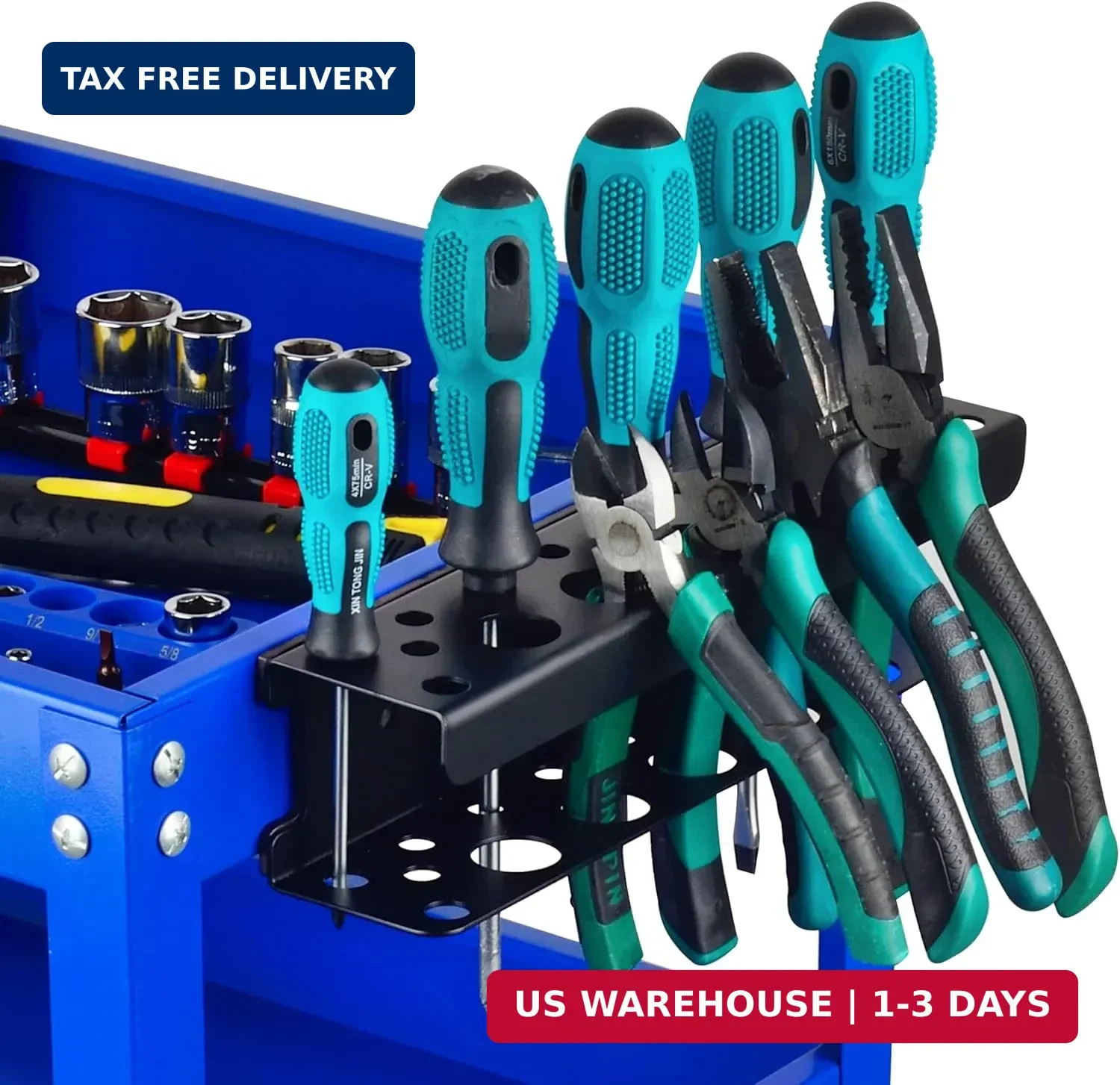 Magnetic Screwdriver Holder Rack,Heavy Duty Magnetic Pliers Holder,Tools Organiz
