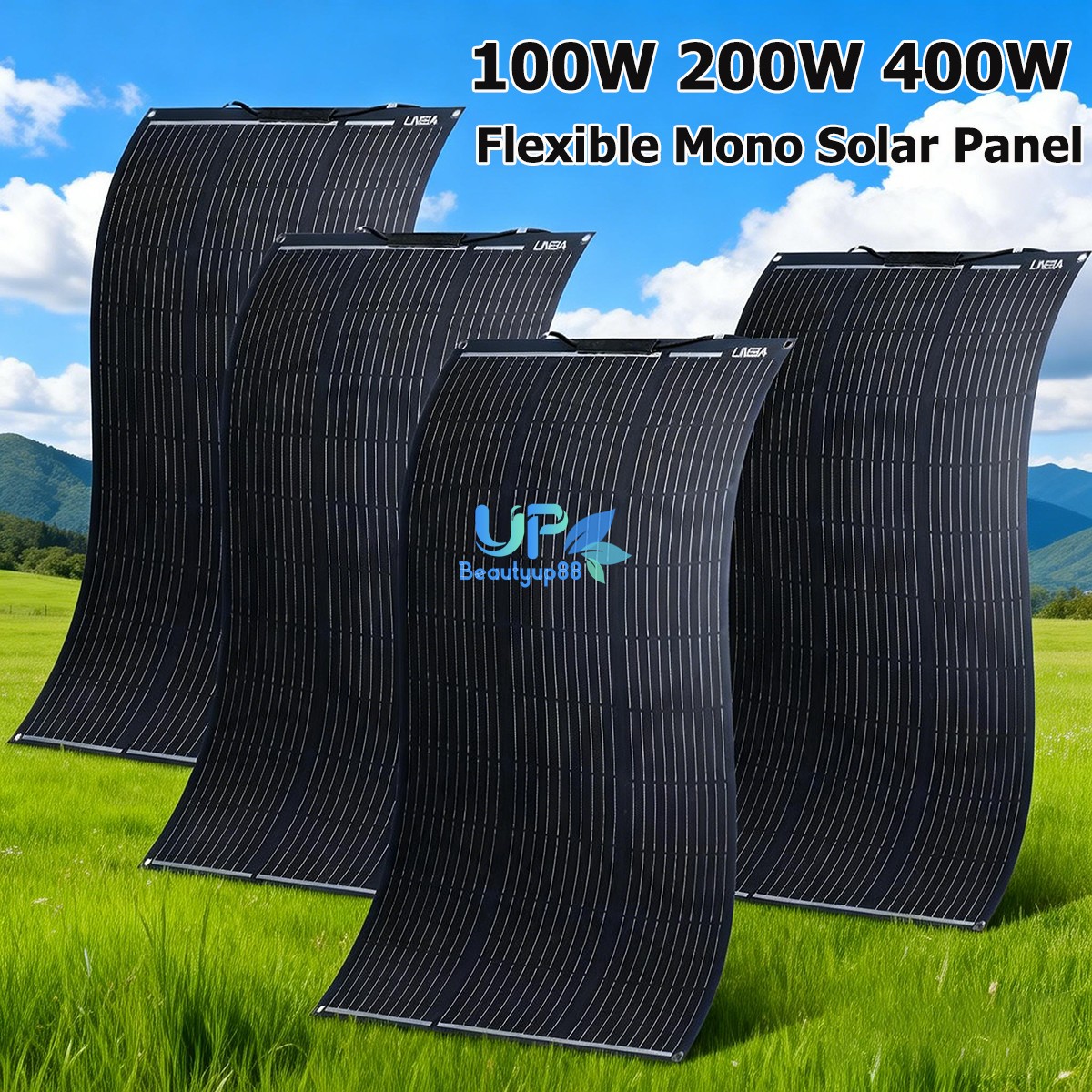 200W 400W 12v Monocrystalline Solar Panel RV Camping Home Off Grid Caravan Boat